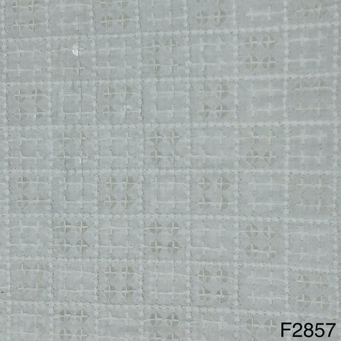 chikankari Cotton Fabric-F2857